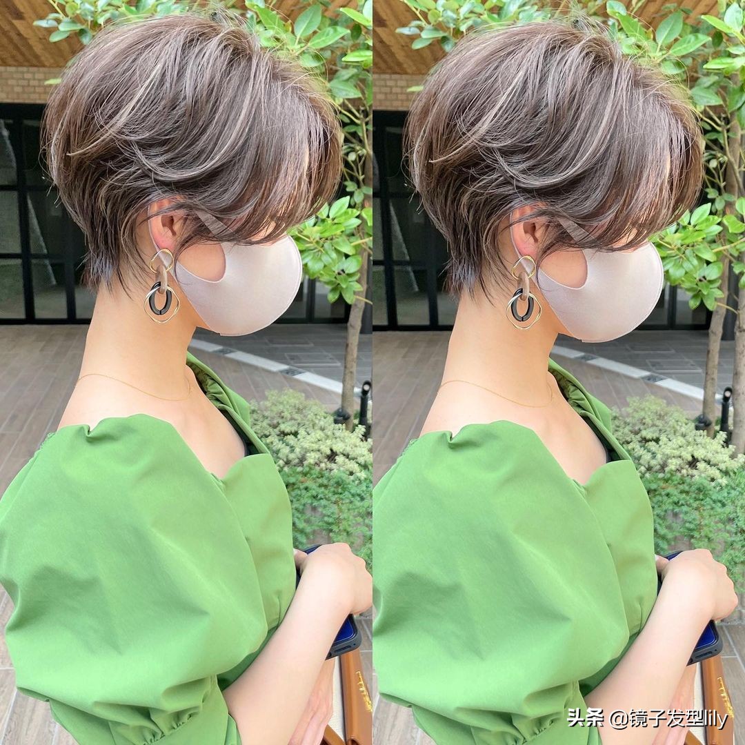 这才叫短发，效果就是不一样，你那只是把头发剪短了