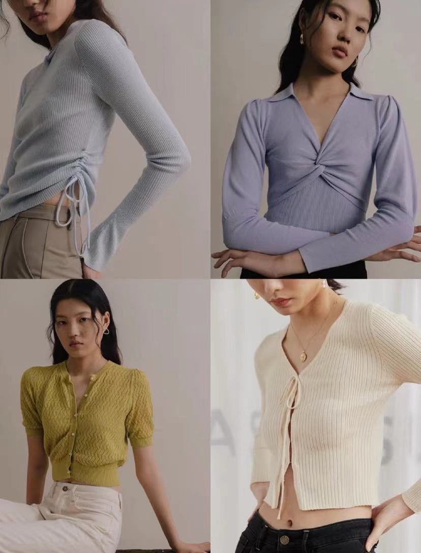 儿童春季针织开衫,女童春季扣字针织黑白开衫外套