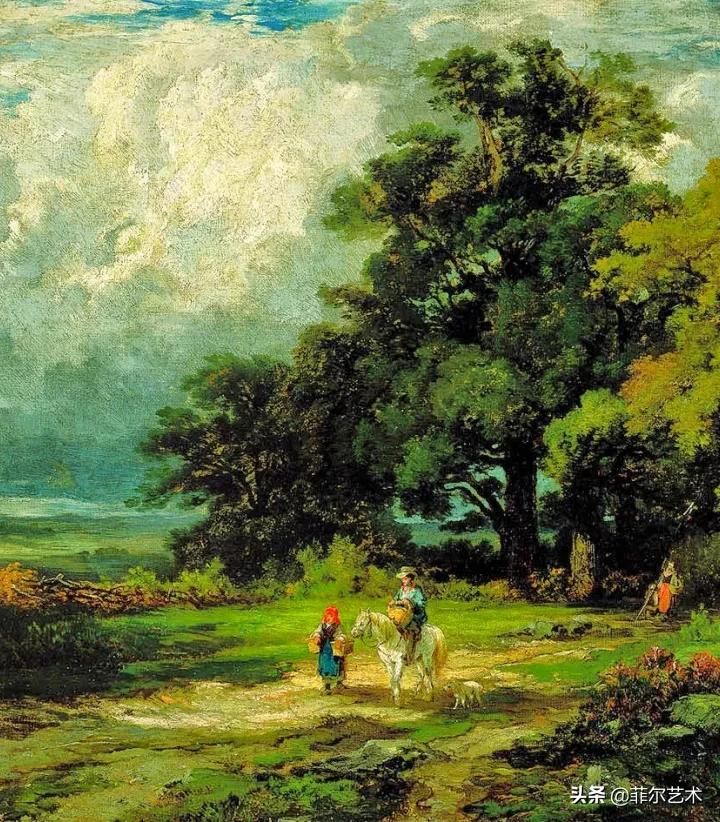 欧洲田园油画风景图片大全,古典油画风景美丽乡村