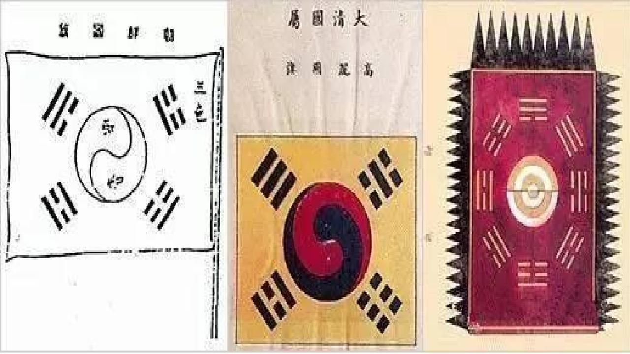 韩国人眼中的朝鲜国旗,朝鲜国旗和韩国国旗对比