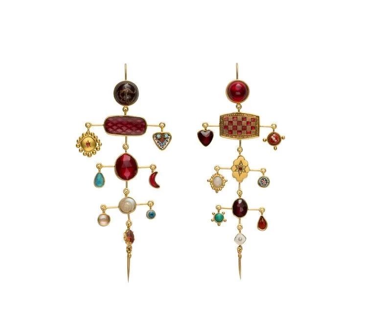 设计师款小众高级感三面彩钻耳环,设计师款耳饰高级感珍珠