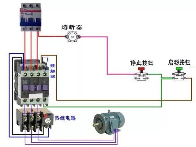 费控电表外置断路器接线图,脱扣断路器接线图带三相电表
