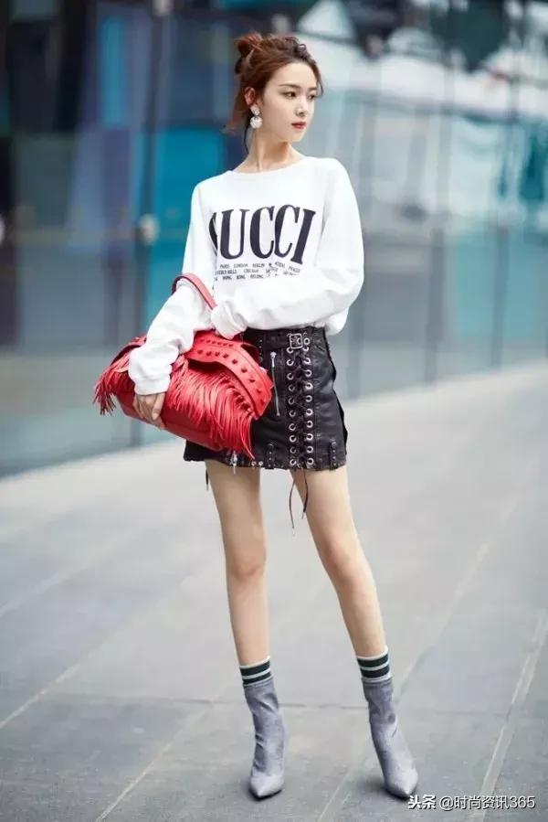 奚梦瑶短靴穿搭,奚梦瑶穿短靴子