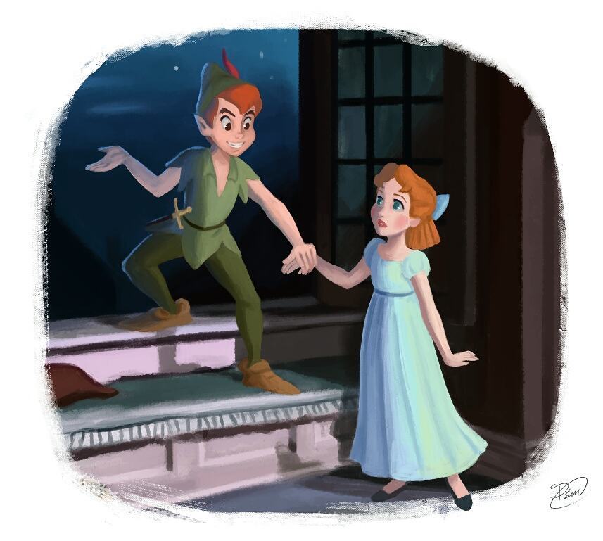 迪士尼画风场景插画,巴西插画师janaglatt作品