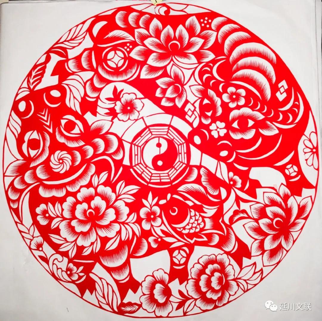 牛年送福手工作品,牛年送吉祥的手工剪纸窗花