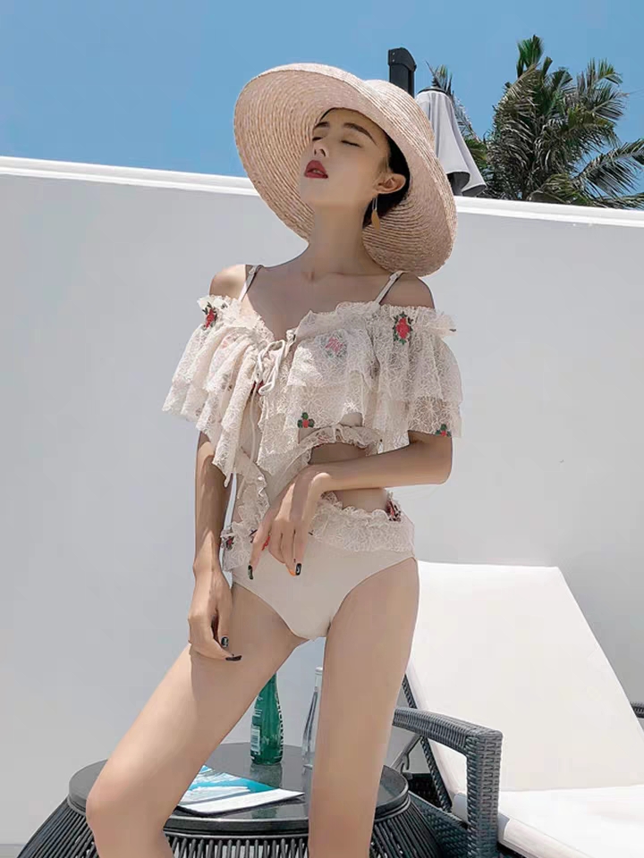 超短裙露肩连体泳衣,连体泳衣女遮肉保守裙式泳装新款