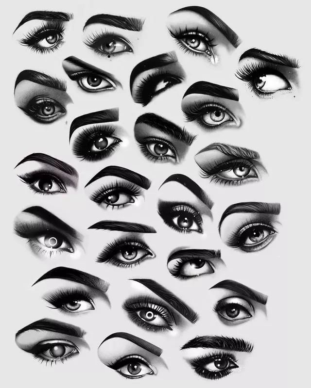 各种眼睛画法大合集,各种眼睛的画法教程容易记