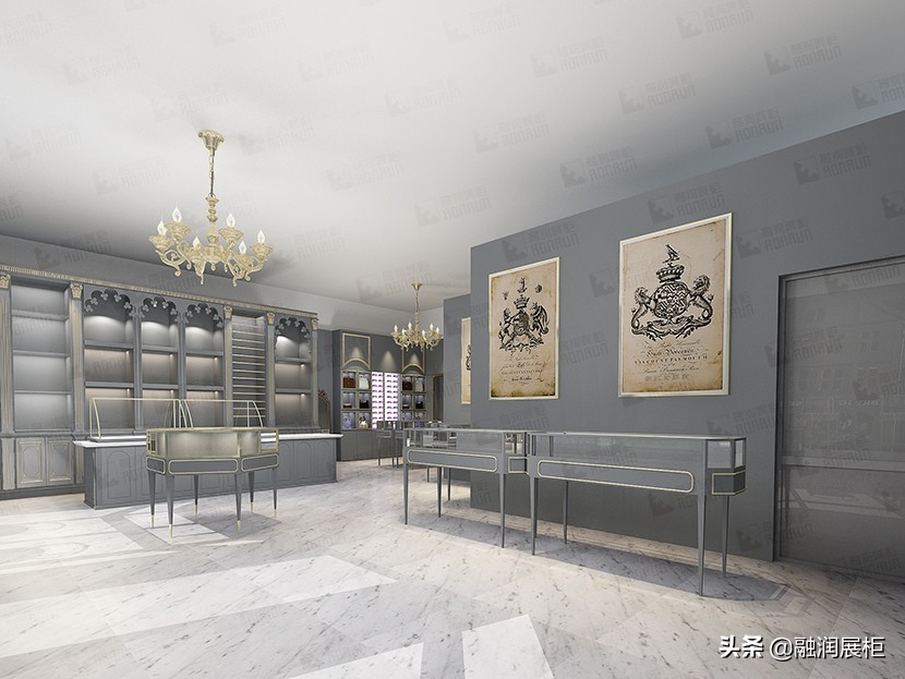 中国珠宝店面装修设计,高端珠宝定制店设计