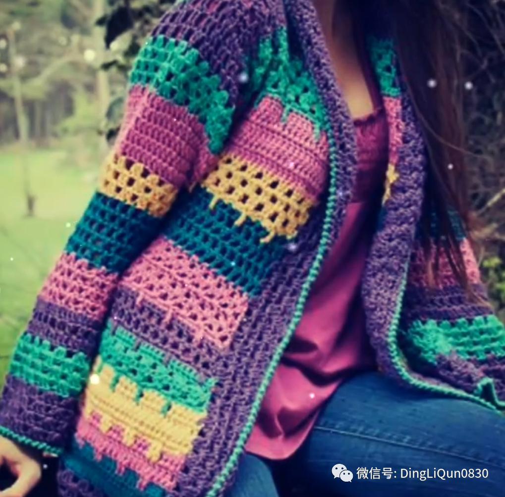 30款漂亮的针织开衫设计,针织祖母格开衫