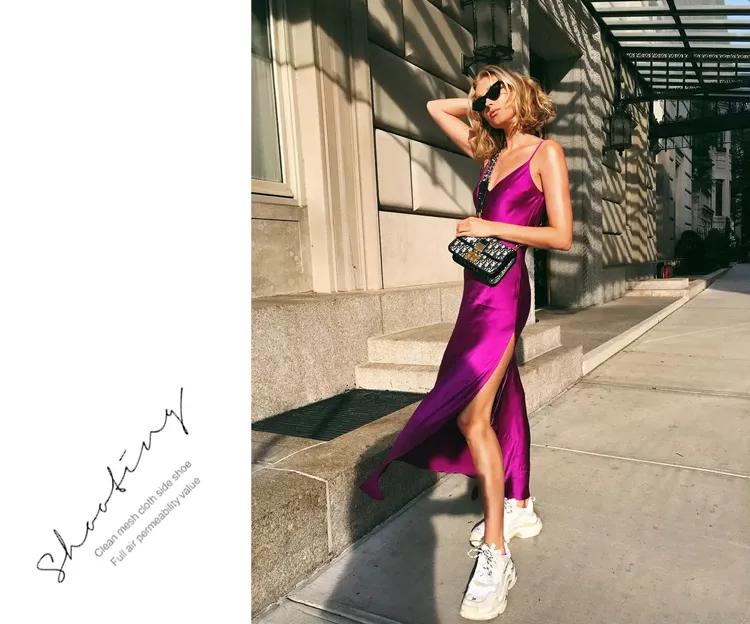 谁说小白鞋土这样穿又酷又美,百搭小白鞋显脚小高级感新款