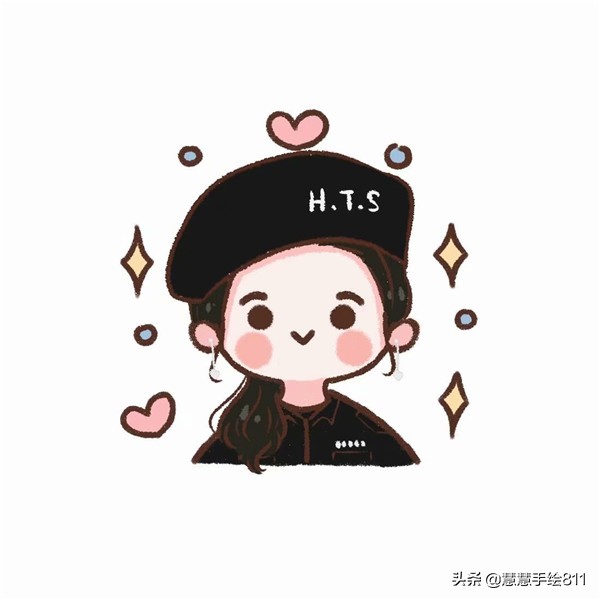 蜡笔娃娃手绘头像可爱,卡通女生头像小清新可爱简单手绘
