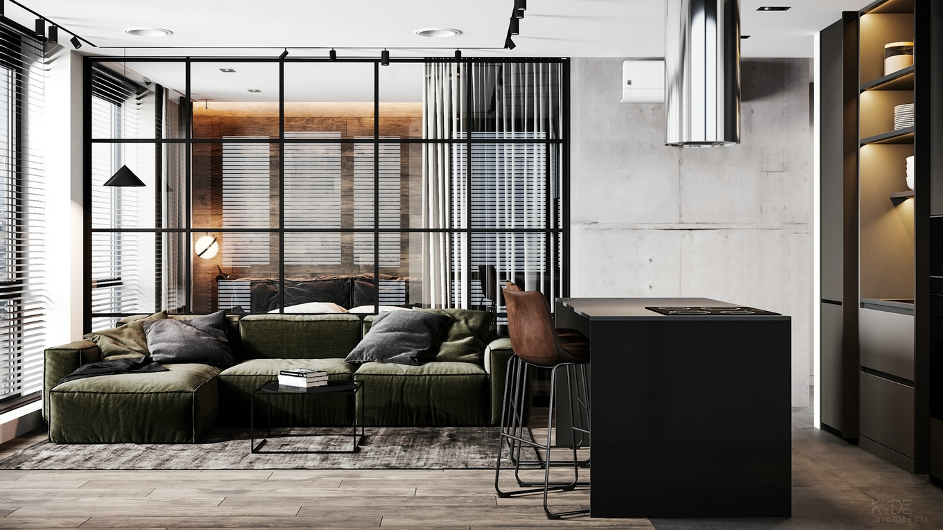 在这个68㎡的时尚家，玻璃才是主角