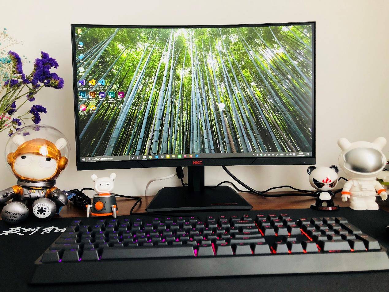 hkcgf40显示器适合打游戏吗,HKCGF40曲面电竞显示器