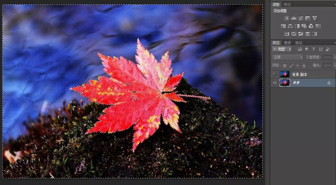 ps怎样把红叶背景人物照调色,秋景枫叶人像调色ps