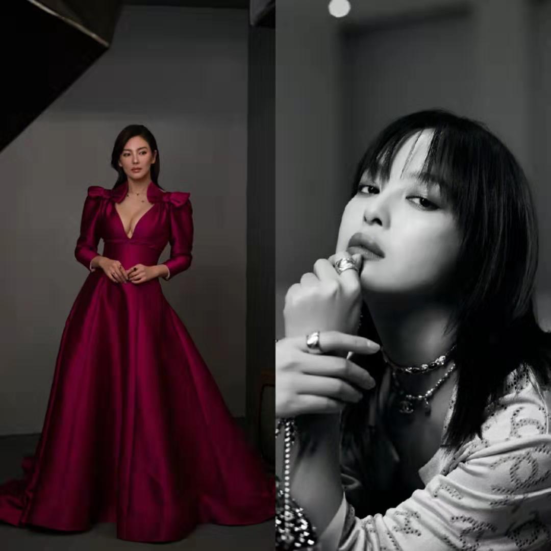 不同身材搭配蝴蝶结有不同的效果，辛芷蕾可爱，张雨绮性感十足