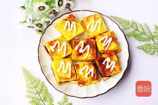 紫薯西多士做法空气炸锅,紫薯西多士烤箱