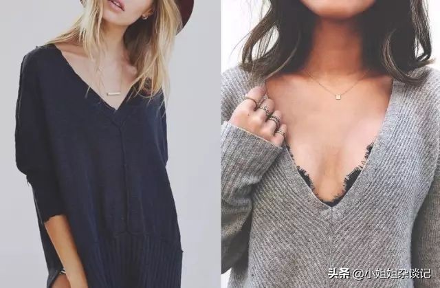 v领毛衣慵懒风显白显瘦,显瘦又百搭全靠这件v领毛衣