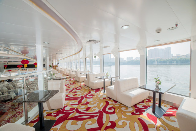 广州珠江夜游夜茶,广州夜游珠江船上美食