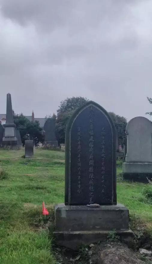 英国人看北洋水师墓上的舰船照片,英国北洋水师墓前放福建舰照片