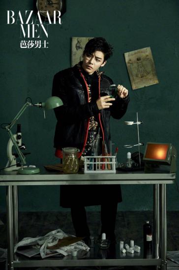 侯明昊时尚时装秀,侯明昊最新杂志封面芭莎男士点评