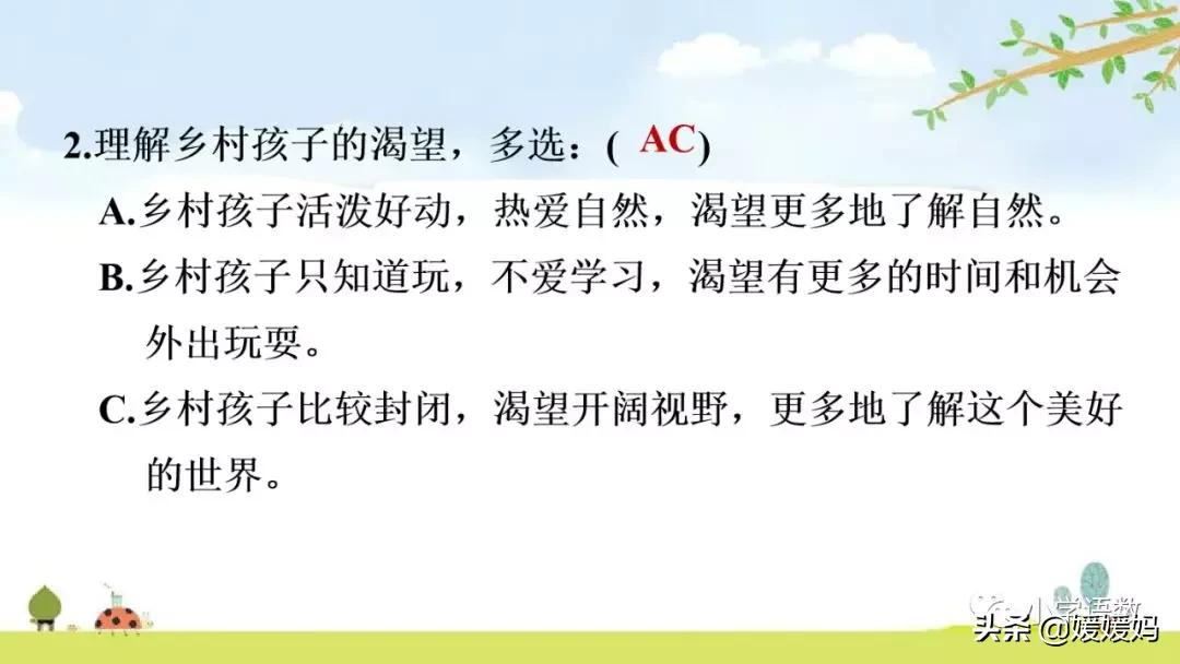 四年级下册语文书天窗课后题答案,四年级下册语文第三课天窗课后题