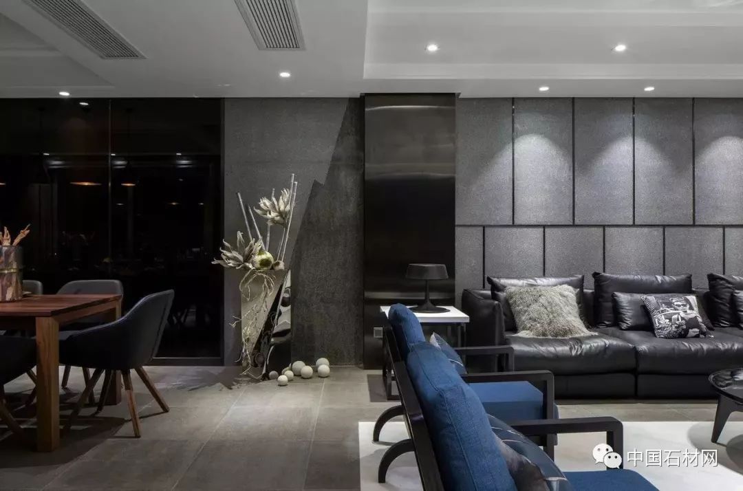 现代简约全屋大理石别墅效果图,轻奢风装修大理石别墅图片