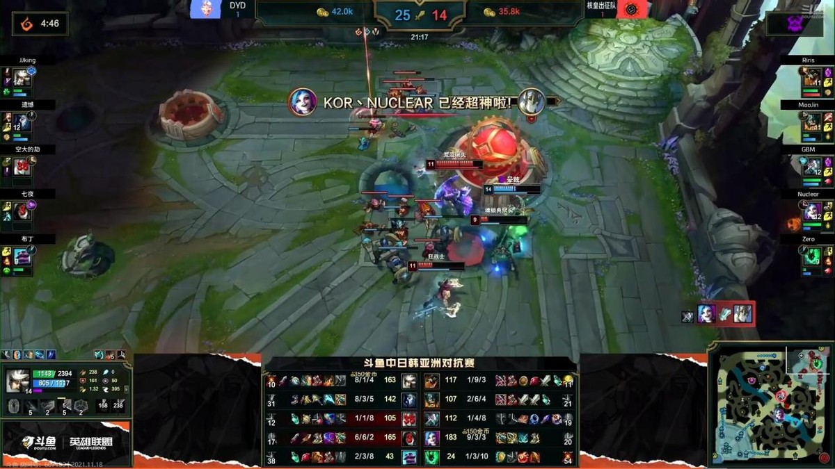 lol中韩王者对抗,jjking剑姬打theshy鳄鱼