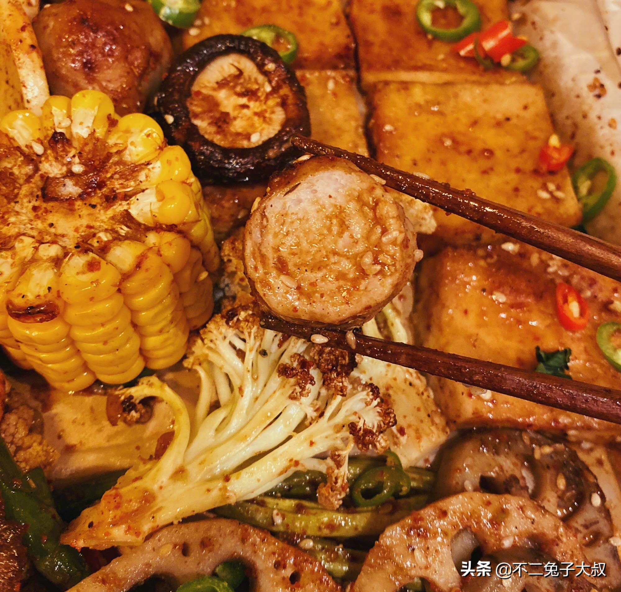 平底锅版的烧烤真的有灵魂真的香，连做几次发现了烧烤新技能
