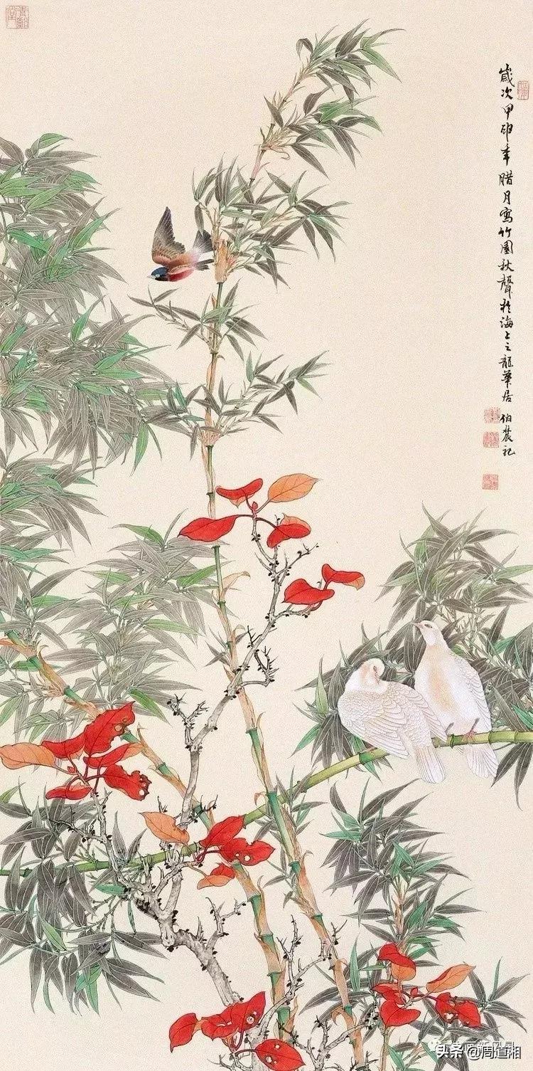 刘伯农花鸟画,刘继农国画欣赏