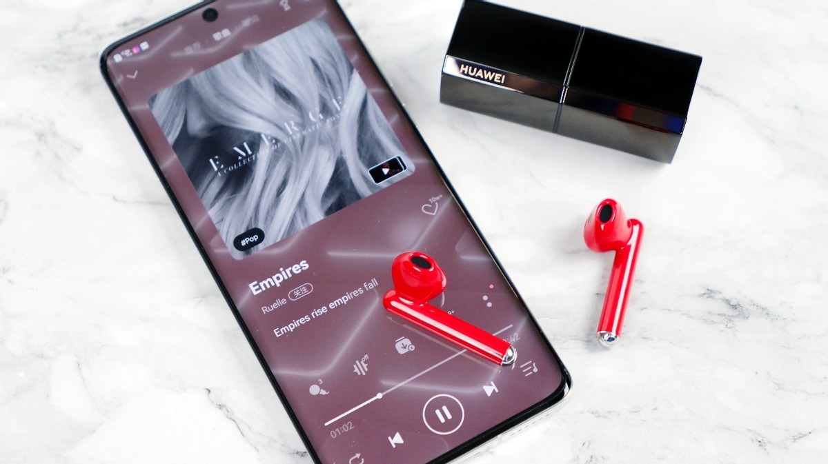 华为耳机口红款怎么切歌,华为口红造型耳机开箱