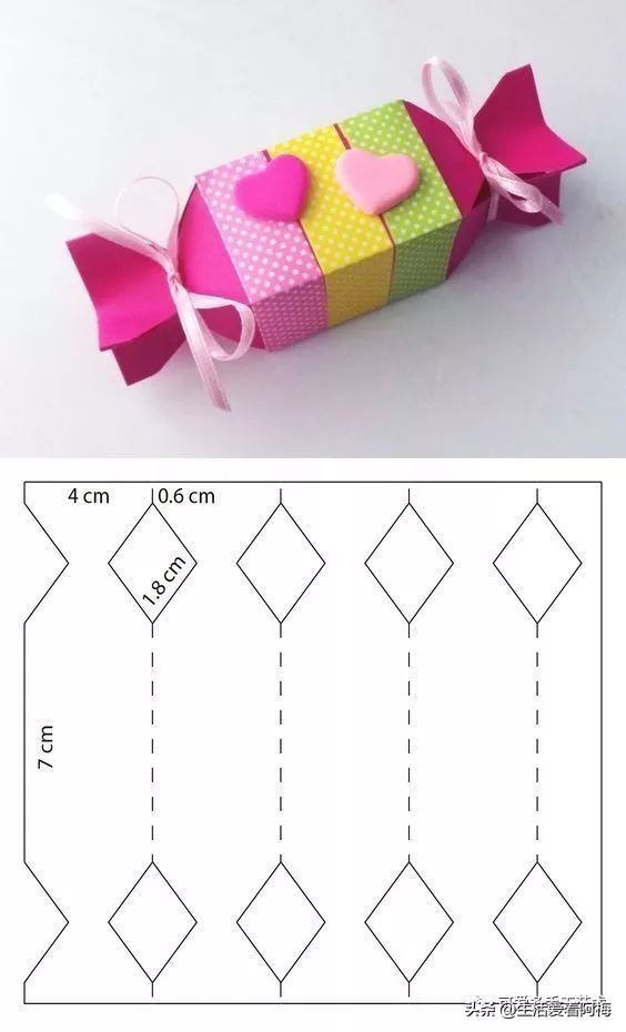 手工制作纸折的礼品盒,纸手工折盒教程