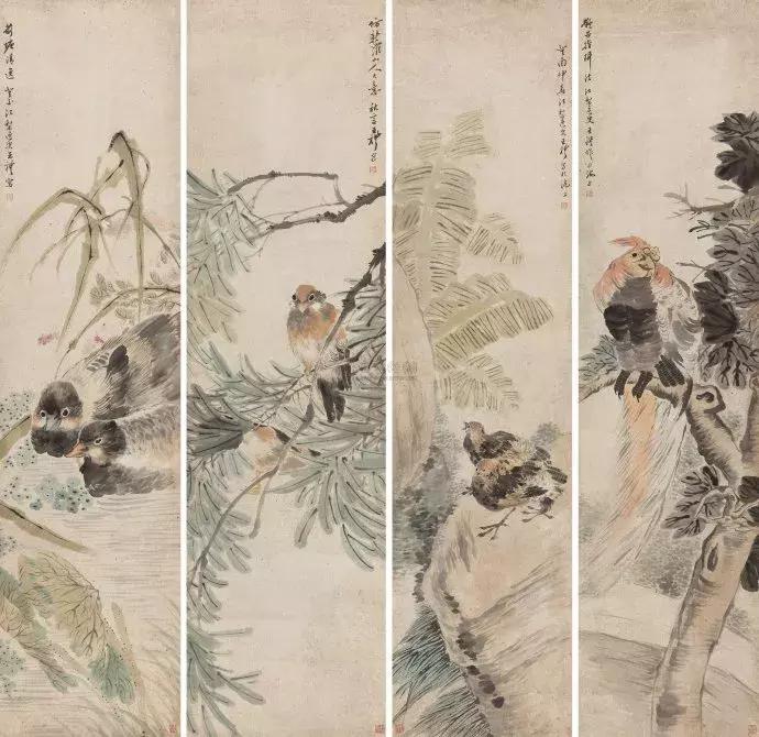 潘天寿100幅花鸟画欣赏,潘天寿花鸟画简史