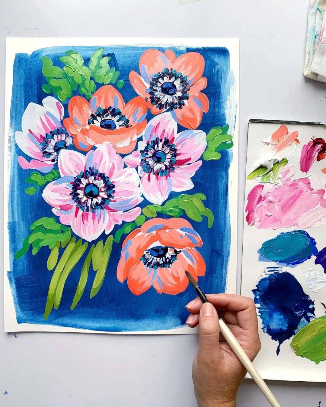 美术创意画幼儿丙烯平涂画,丙烯平涂的正确方法图解