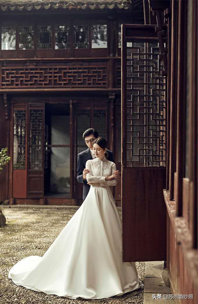 苏州园林拍摄新中式婚纱照,苏州园林风格婚纱照