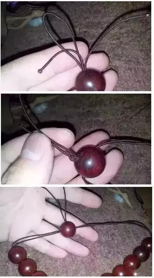 手串穿珠子打结教程慢动作简单,单绳穿珠子打结方法图解
