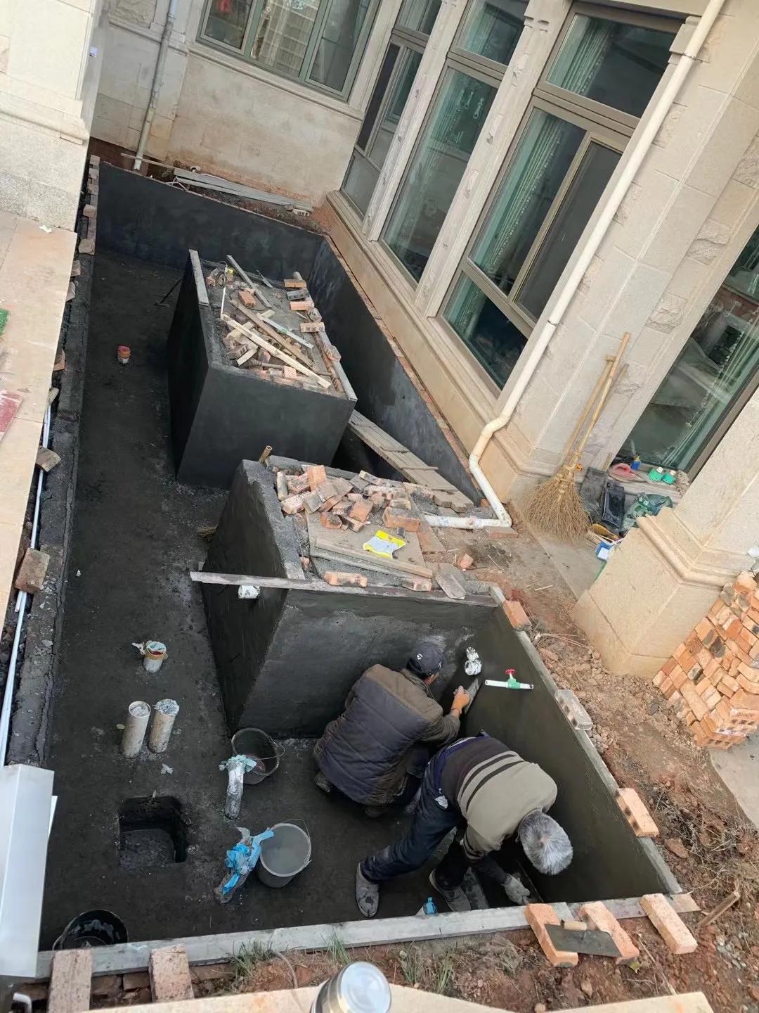 3-5吨锦鲤池建造,锦鲤池生态鱼池建造图