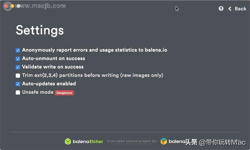 macos启动u盘制作,使用balenaetcher制作苹果系统u盘