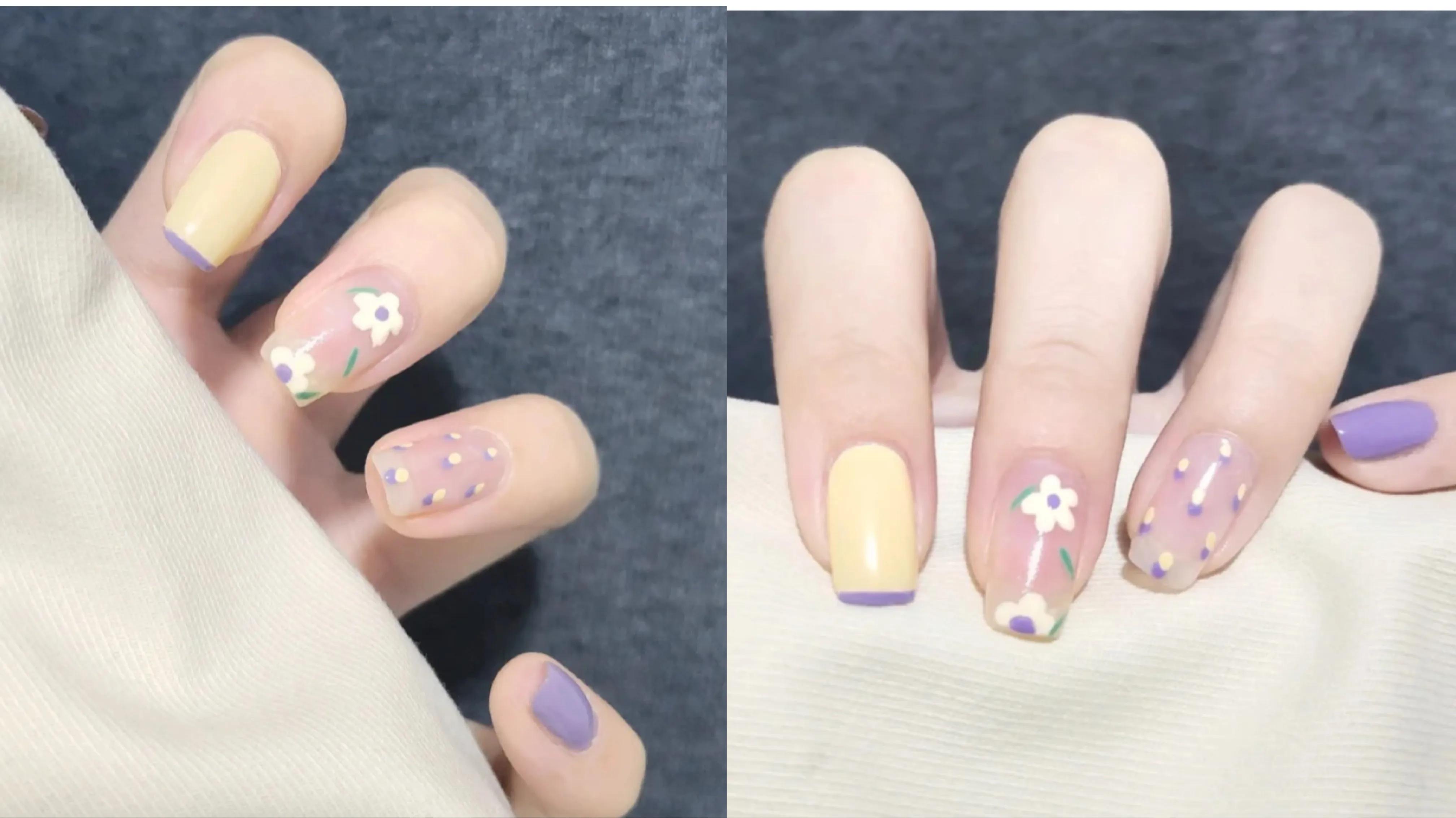 把春天画在指甲上吧,将春天画在指甲上