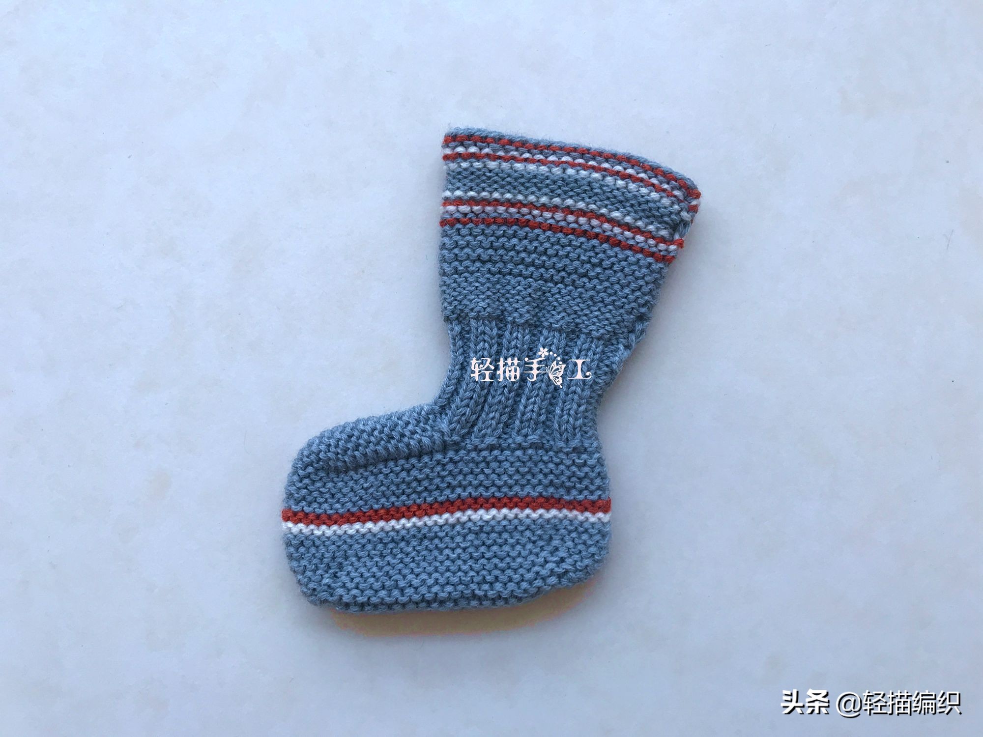 婴儿毛线鞋高帮编织教程,高筒毛线鞋婴儿鞋教程完整版