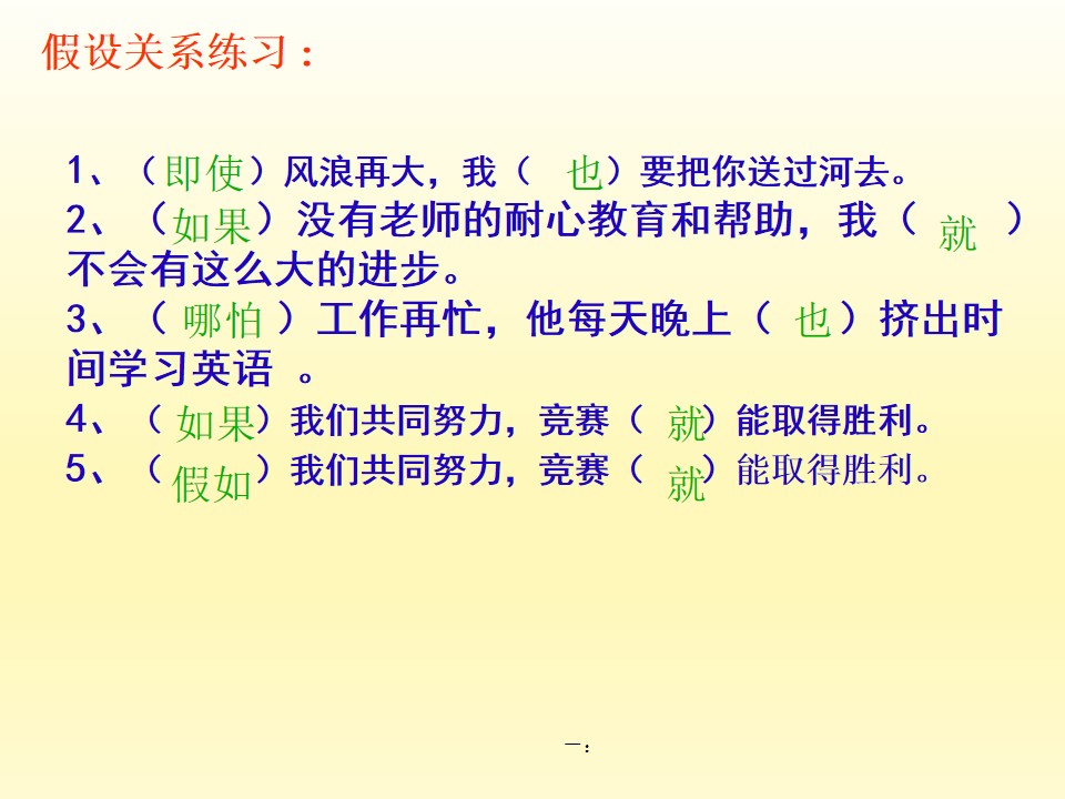 关联词归类复习及答案,关联词的使用试卷及参考答案