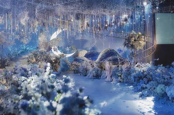 一场温馨浪漫的蓝色星空婚礼,一场神秘浪漫的星空婚礼