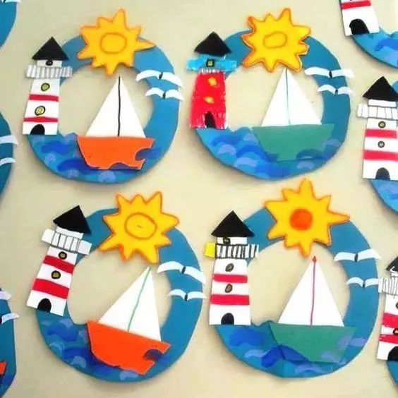 彩色一次性纸盘手工制作幼儿园,蛋糕盘子创意手工彩泥池塘