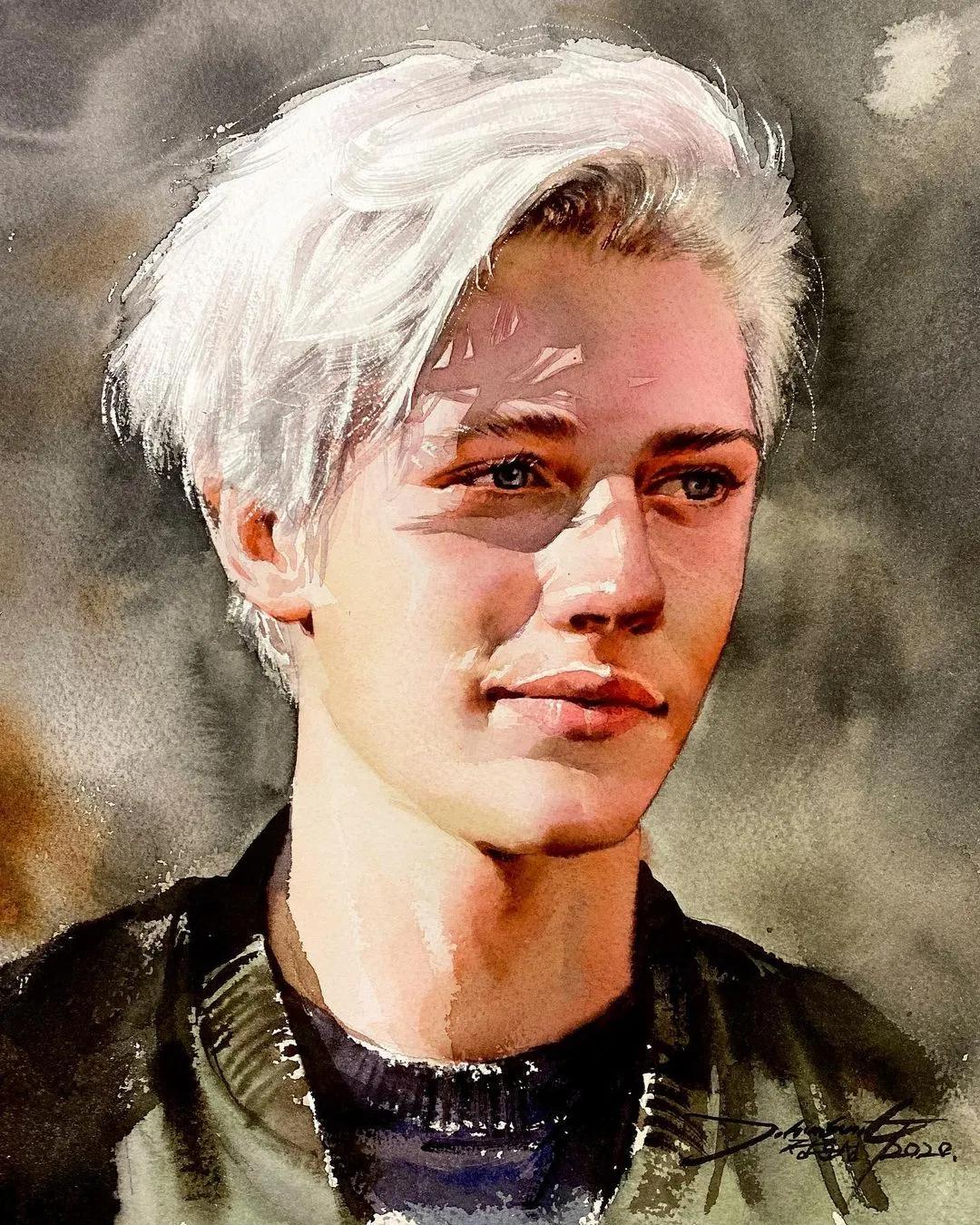 极简的水彩画作品,灵动脱俗的水彩画