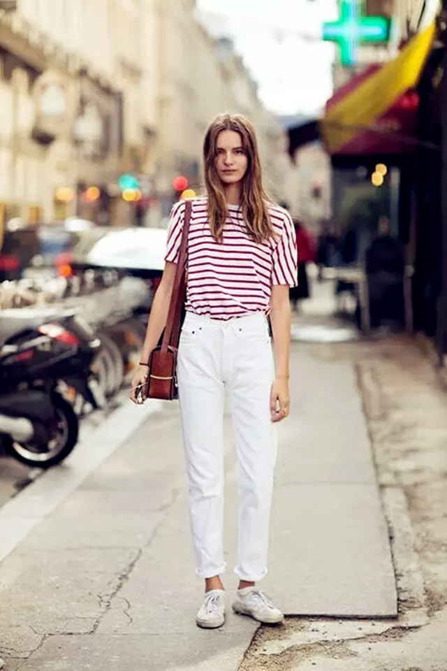 “三角妹”掌握扬长避短法，取舍上下身的优劣势，轻松穿出法式风