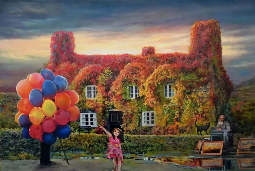 世界著名大师花卉油画,油画漂亮风景画