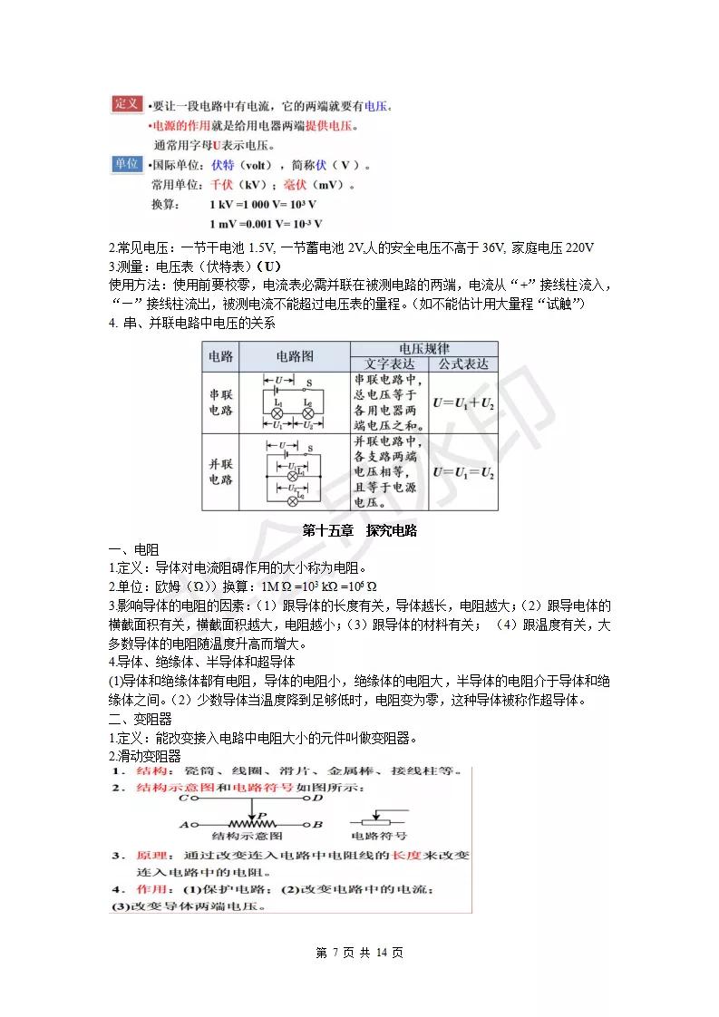 沪教版物理初二下知识点新版,沪粤版九年级物理知识点