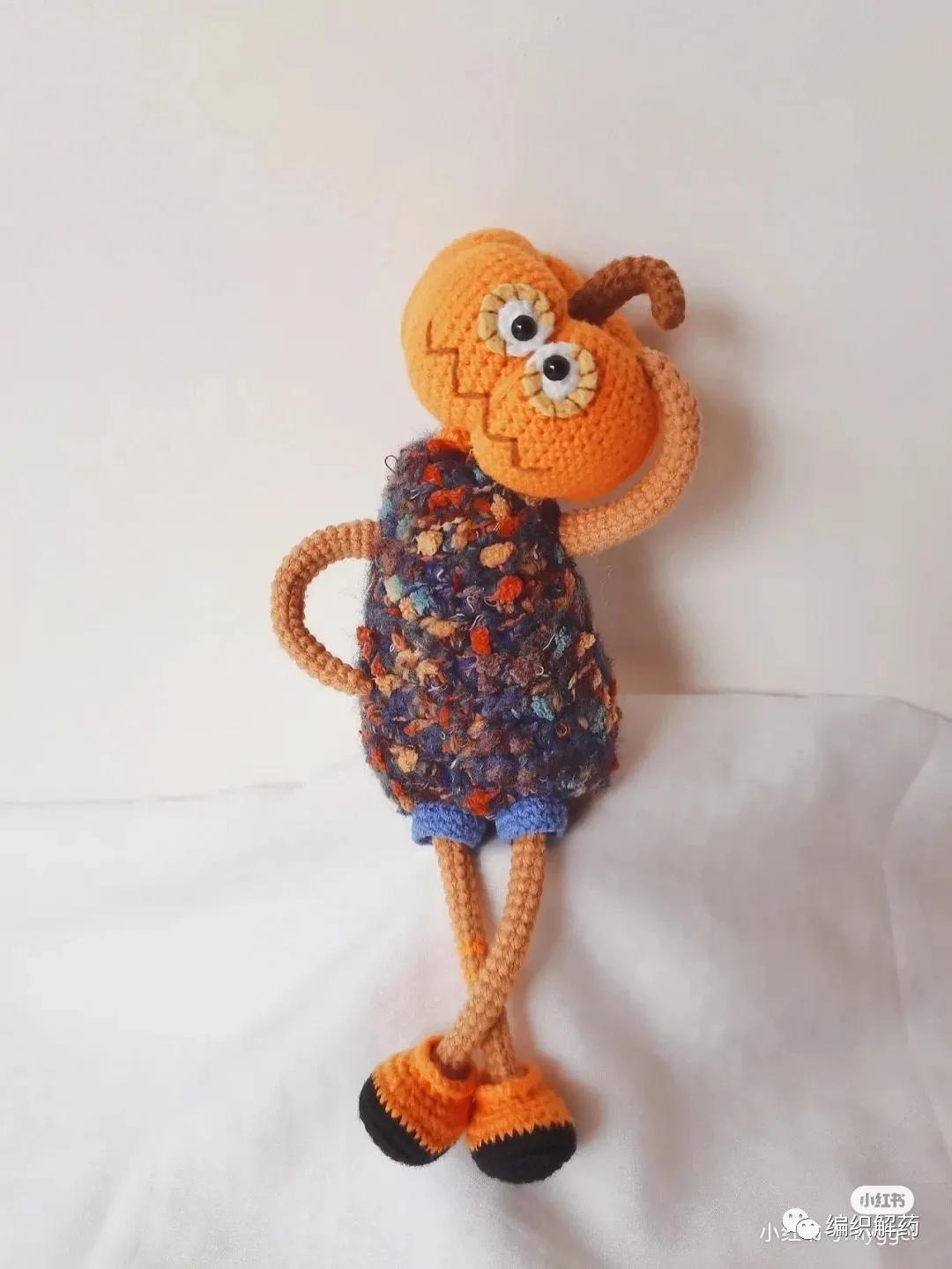 钩针南瓜娃娃全部教程,南瓜娃娃女孩钩针教程