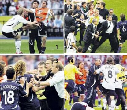 足坛十大恶意报复名场面,足坛10大惨案