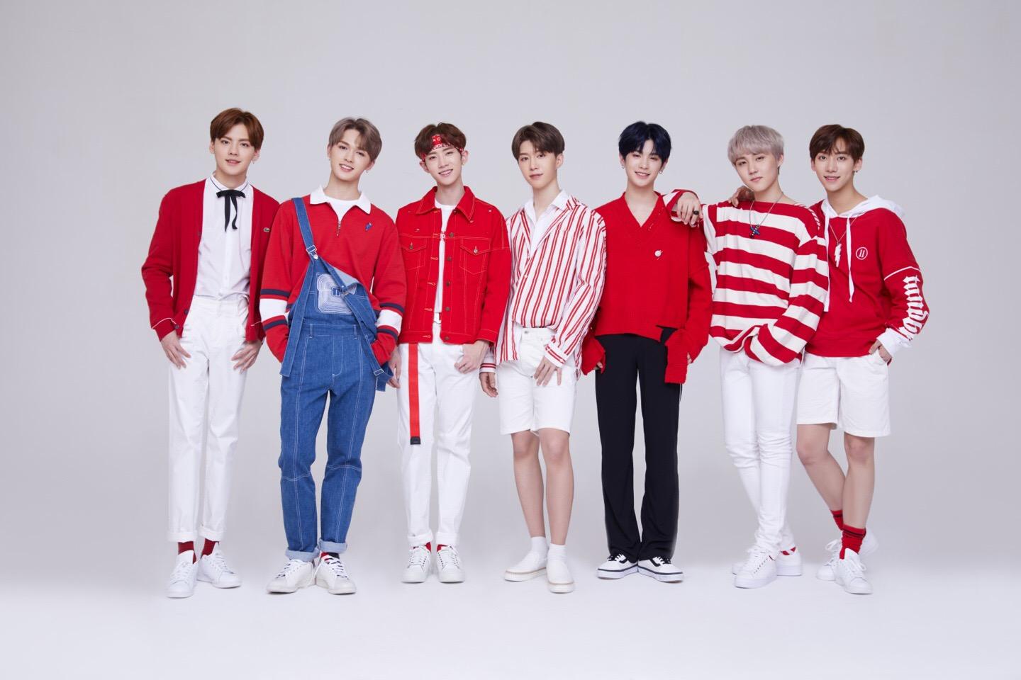 乐华七子2018合照,乐华七子合照模糊