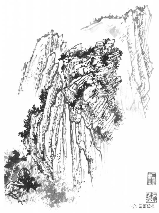 山水画树木基础技法,张际才现代山水画技法视频